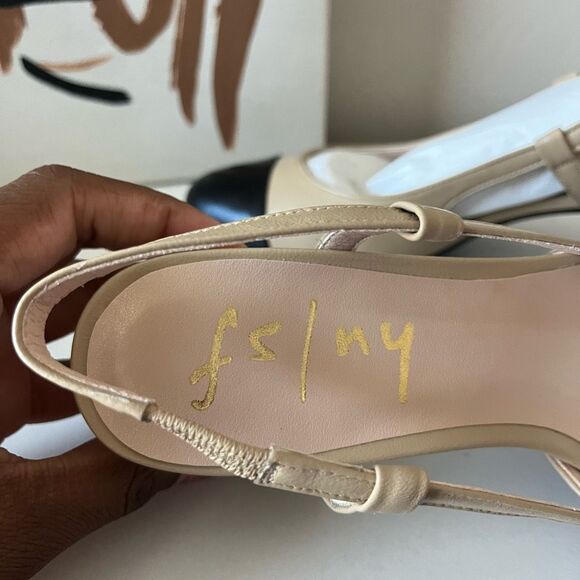 NEW Tuckernuck FS/NY‎ Black Baton Camel Nappa Leather Slingback Mules Size 6 - Picture 8 of 10